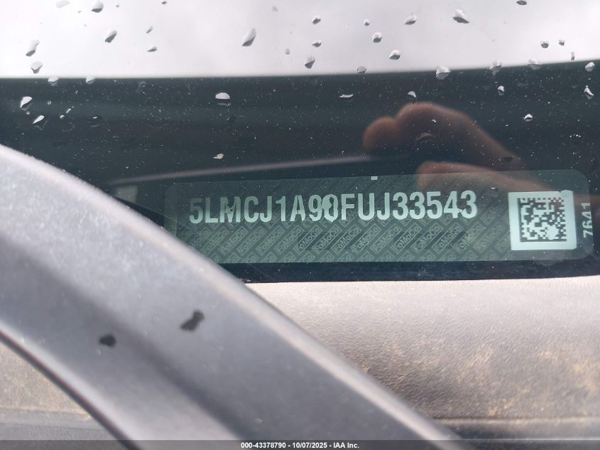 2015 Lincoln Mkc VIN: 5LMCJ1A90FUJ33543 Lot: 43378790