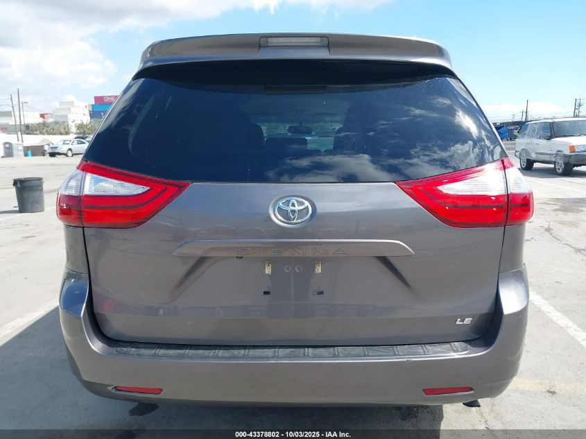 2016 Toyota Sienna Le 8 Passenger VIN: 5TDKK3DC2GS753125 Lot: 43378802