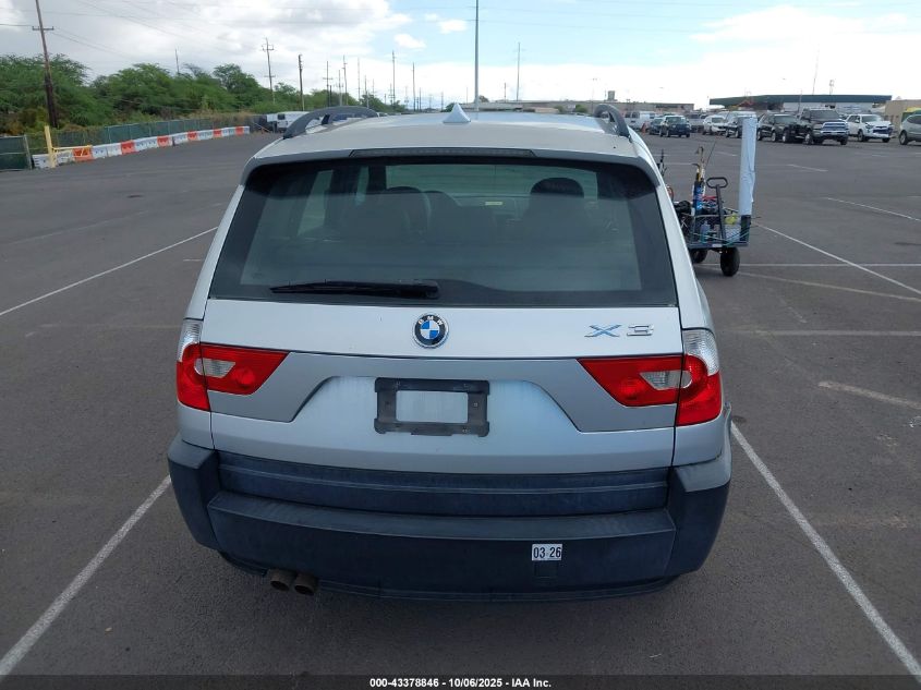 2005 BMW X3 2.5I VIN: WBXPA73445WC49138 Lot: 43378846
