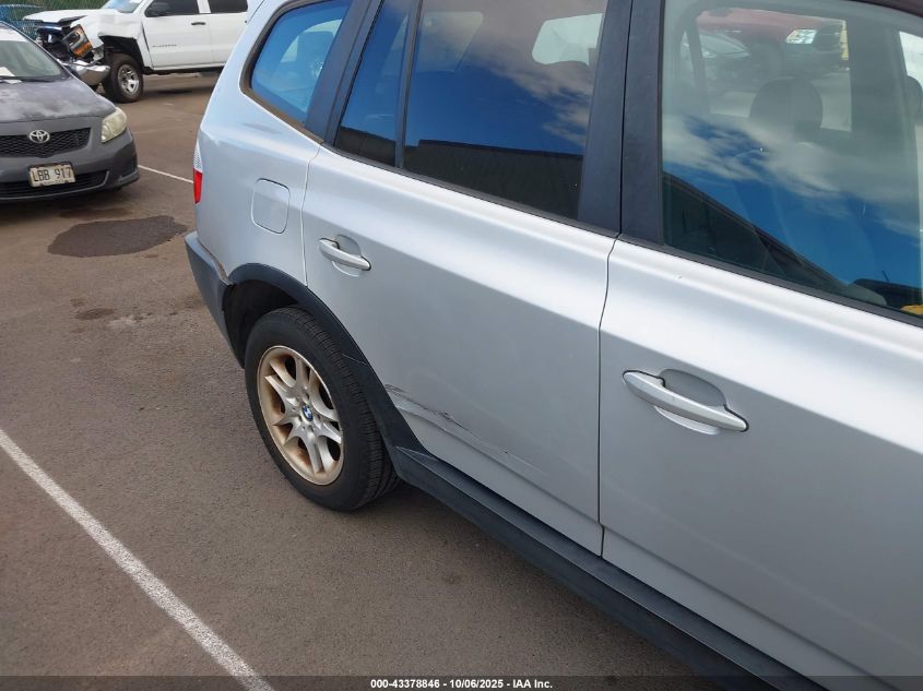 2005 BMW X3 2.5I VIN: WBXPA73445WC49138 Lot: 43378846