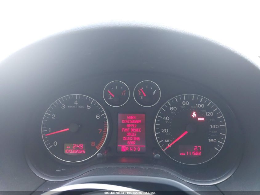 2006 Audi A3 3.2 S Line VIN: WAUKD78P06A123918 Lot: 43378853