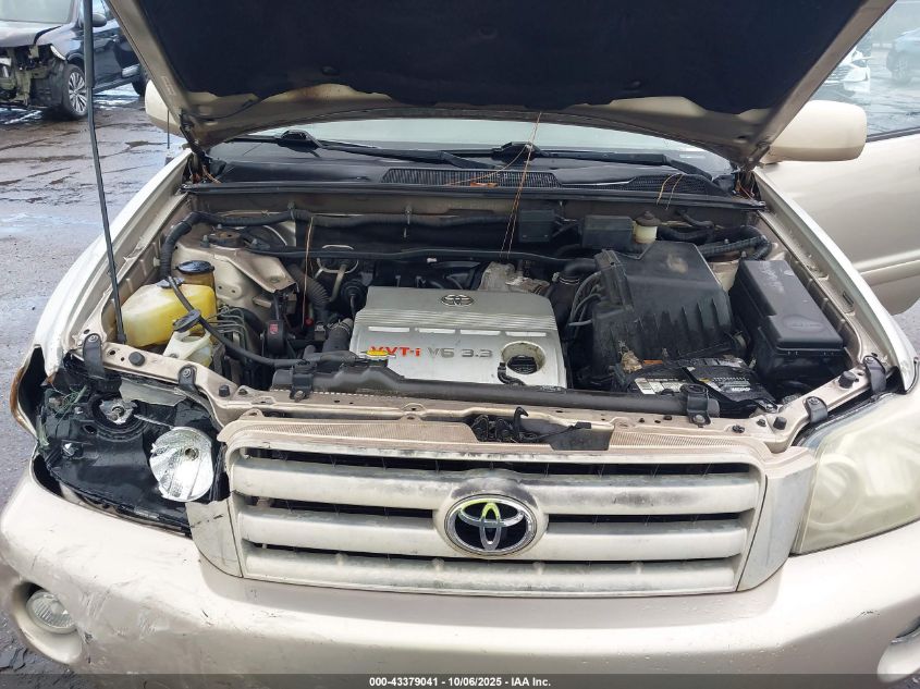 2007 Toyota Highlander V6 VIN: JTEGP21A870145564 Lot: 43379041