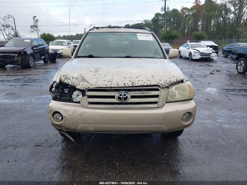 2007 Toyota Highlander V6 VIN: JTEGP21A870145564 Lot: 43379041