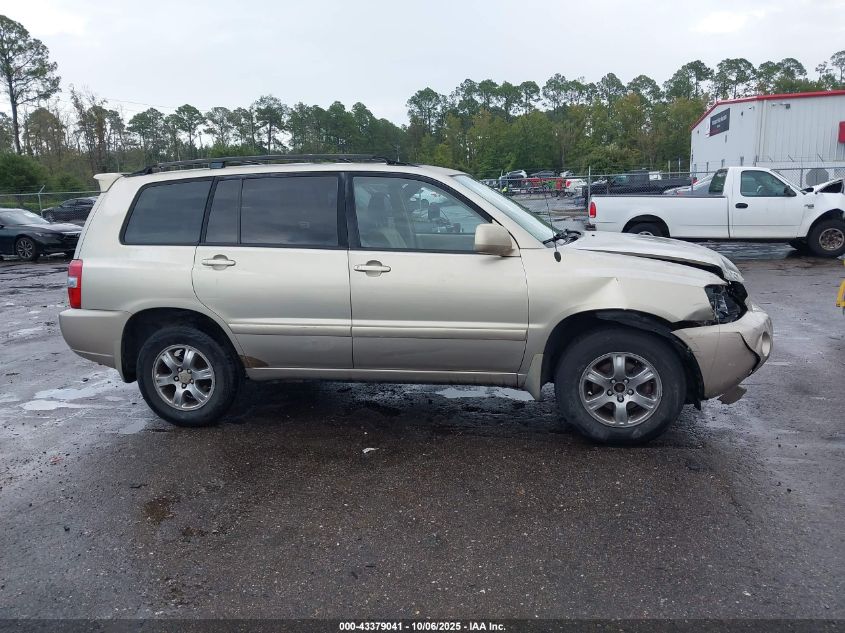 2007 Toyota Highlander V6 VIN: JTEGP21A870145564 Lot: 43379041