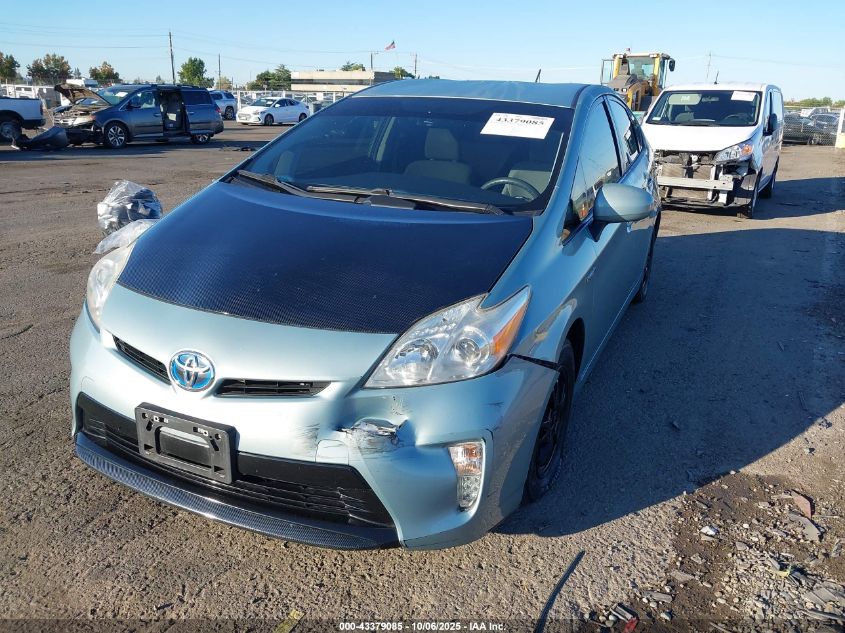 2012 Toyota Prius Two VIN: JTDKN3DU2C1557838 Lot: 43379085