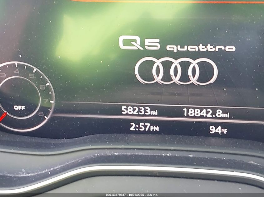 2018 Audi Q5 VIN: WA1BNAFY4J2097653 Lot: 43379337