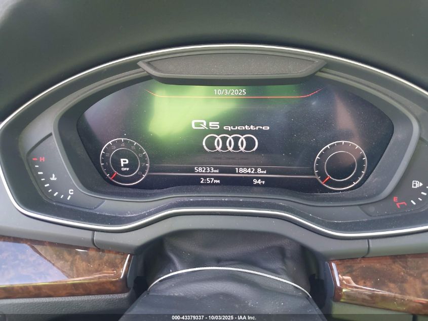 2018 Audi Q5 VIN: WA1BNAFY4J2097653 Lot: 43379337