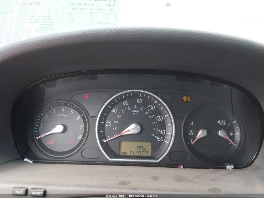 2007 Hyundai Sonata Gls VIN: 5NPET46C27H210229 Lot: 43379401