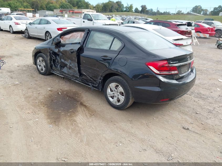 2013 Honda Civic Lx VIN: 19XFB2F59DE088255 Lot: 43379421