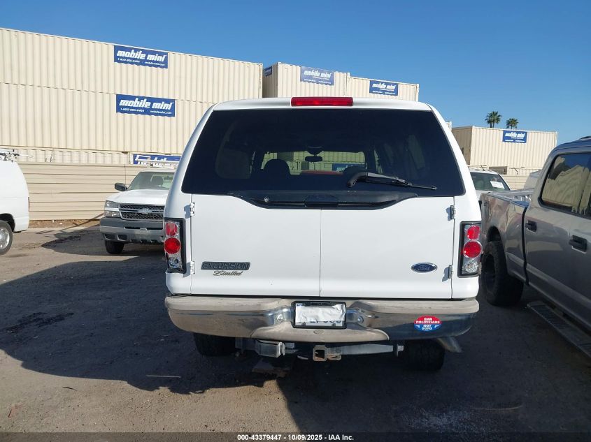 2000 Ford Excursion Limited VIN: 1FMSU43F6YEB39984 Lot: 43379447