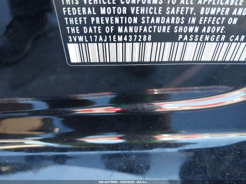 2014 Volkswagen Jetta 1.8T Sel VIN: 3VWL17AJ1EM437288 Lot: 43379509