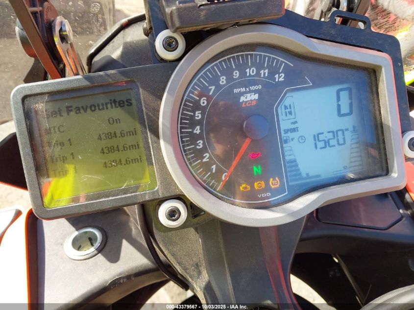2019 Ktm 1090 Adventure R VIN: VBKV49401KM906032 Lot: 43379567