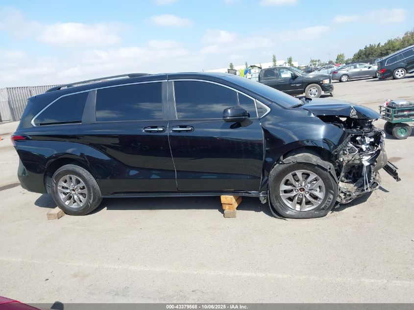 2022 Toyota Sienna Xle VIN: 5TDYRKEC8NS135691 Lot: 43379568