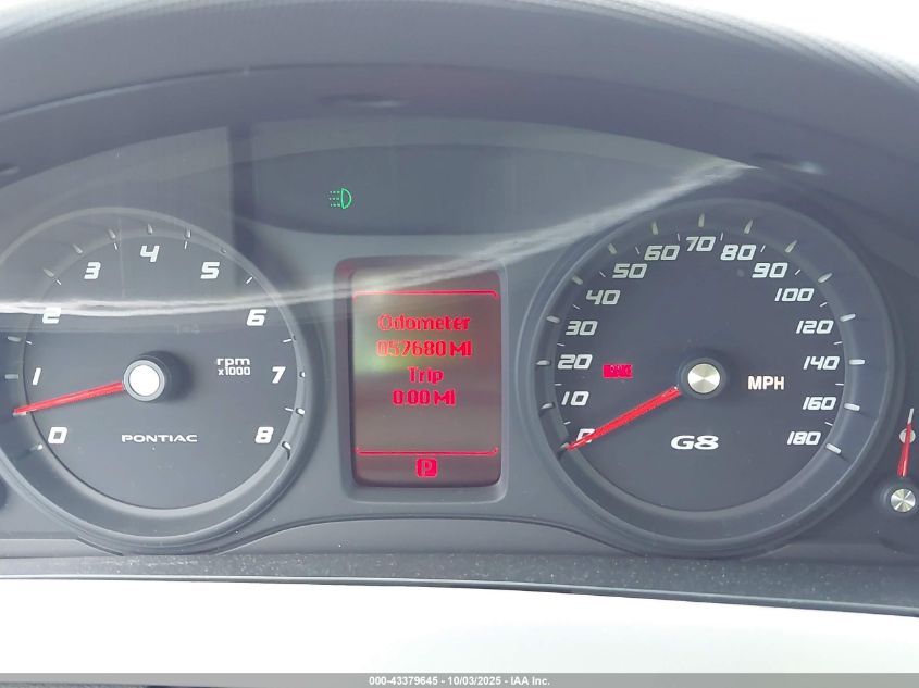 2008 Pontiac G8 Gt VIN: 6G2EC57Y88L128543 Lot: 43379645
