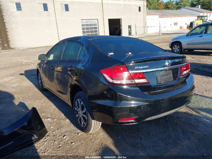 2013 Honda Civic Lx VIN: 2HGFB2F5XDH591962 Lot: 43380095