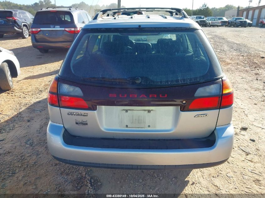 2004 Subaru Outback VIN: 4S3BH675947619330 Lot: 43380149