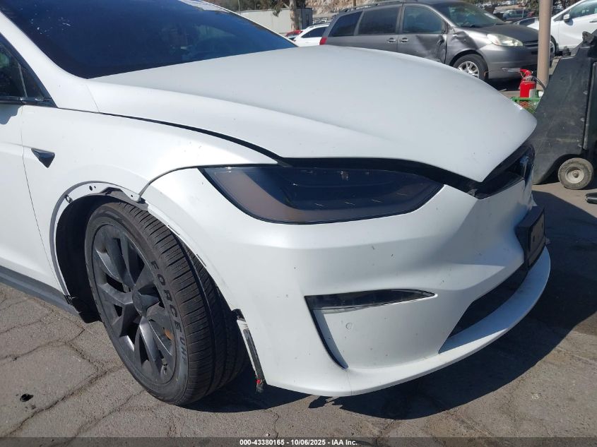 2022 Tesla Model X Plaid Tri Motor All-Wheel Drive VIN: 7SAXCBE64NF349253 Lot: 43380165