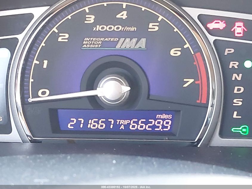 2008 Honda Civic Hybrid VIN: JHMFA36268S018017 Lot: 43380192