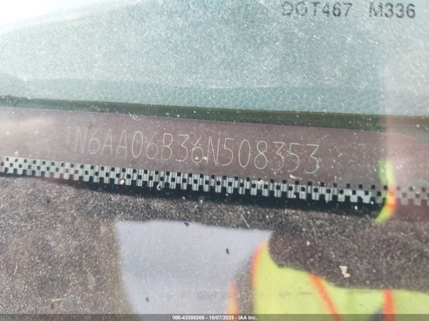 2006 Nissan Titan Se VIN: 1N6AA06B36N508353 Lot: 43380306