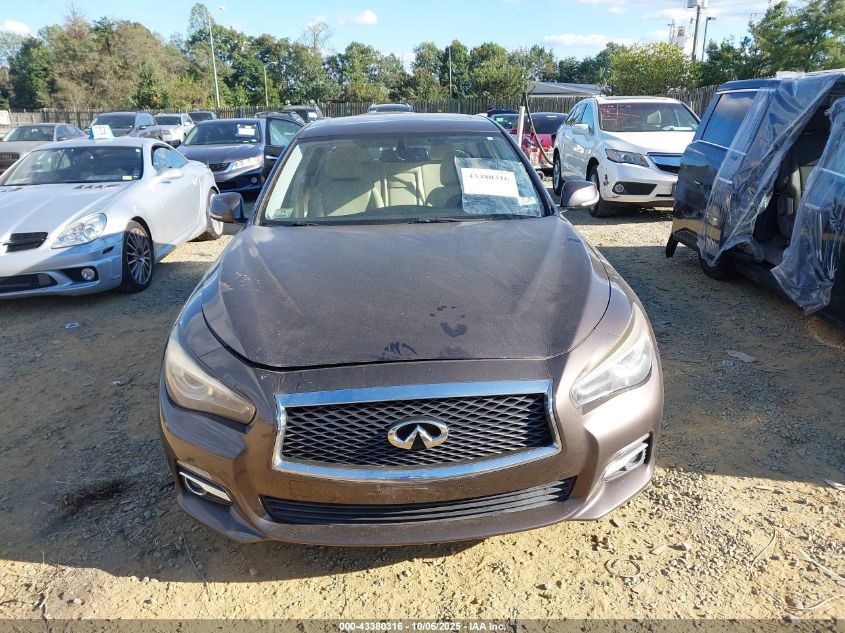 2014 Infiniti Q50 Premium VIN: JN1BV7AR3EM683024 Lot: 43380316