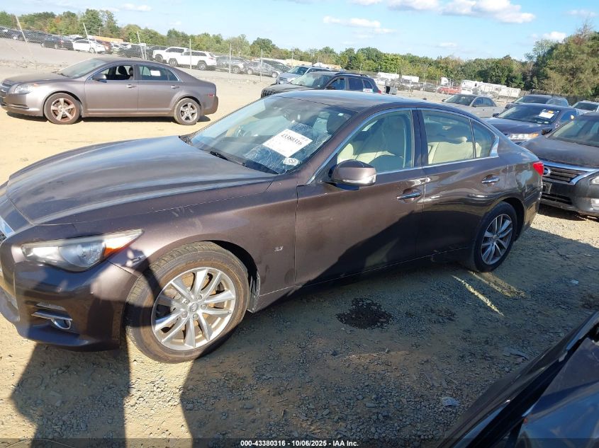 2014 Infiniti Q50 Premium VIN: JN1BV7AR3EM683024 Lot: 43380316
