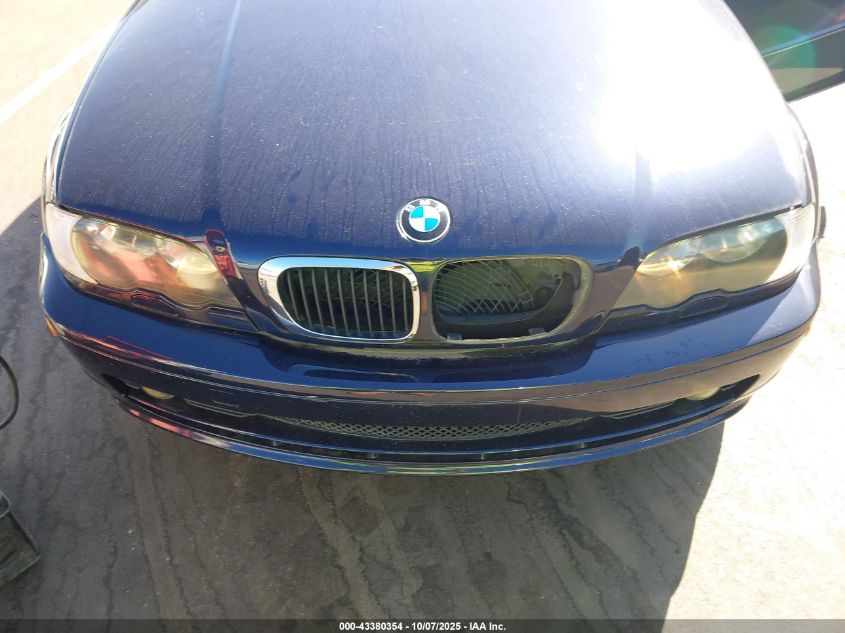 2002 BMW 325Ci VIN: WBABS33472PG87510 Lot: 43380354