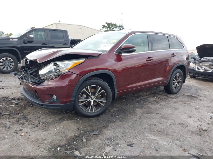 5TDJKRFHXGS301737 2016 TOYOTA HIGHLANDER photo no. 2