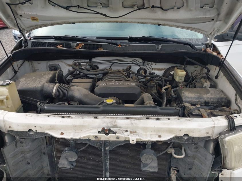 2008 Toyota Tundra Sr5 4.7L V8 VIN: 5TFRT54198X016845 Lot: 43380535