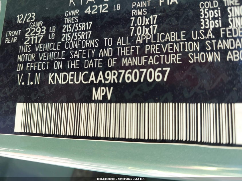 2024 KIA SELTOS S - KNDEUCAA9R7607067