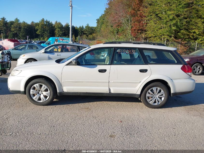 2009 Subaru Outback 2.5I VIN: 4S4BP60CX96321860 Lot: 43380831