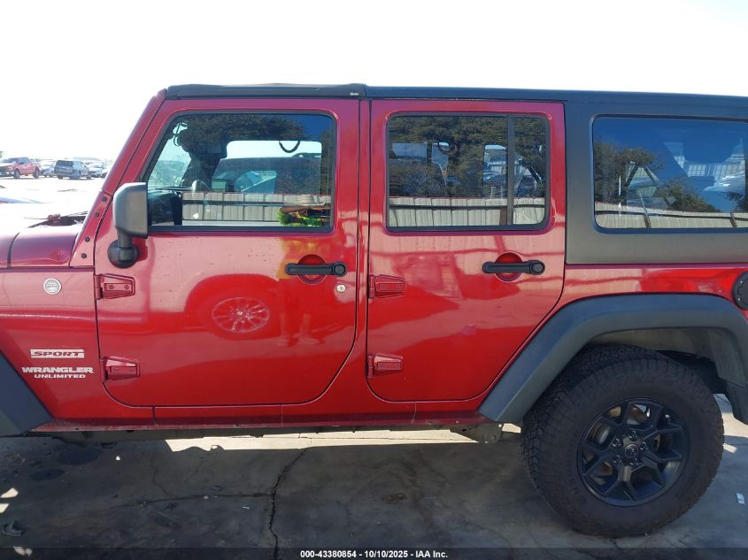 2013 Jeep Wrangler Unlimited Sport VIN: 1C4BJWDG8DL572163 Lot: 43380854