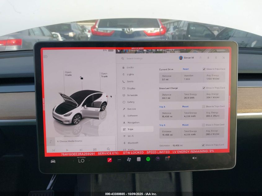 2024 Tesla Model Y Long Range Dual Motor All-Wheel Drive VIN: 7SAYGDEE2RA259291 Lot: 43380885