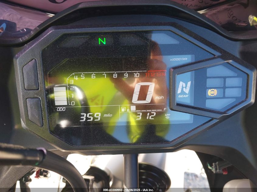 2025 Kawasaki Ex500 VIN: ML5EXGG19SDA69397 Lot: 43380953