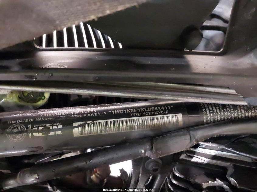 2020 Harley-Davidson Fltrk VIN: 1HD1KZF1XLB641411 Lot: 43381016