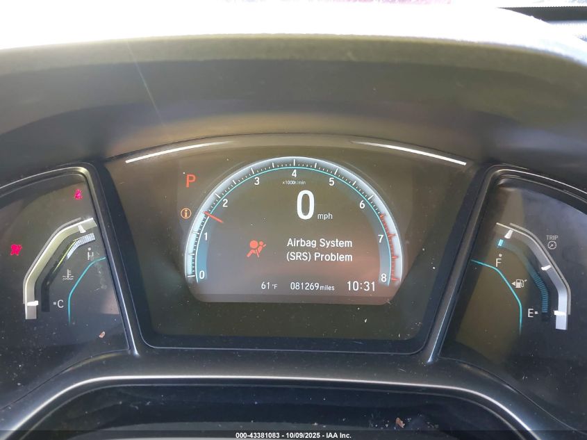 2018 Honda Civic Ex VIN: SHHFK7H5XJU202729 Lot: 43381083