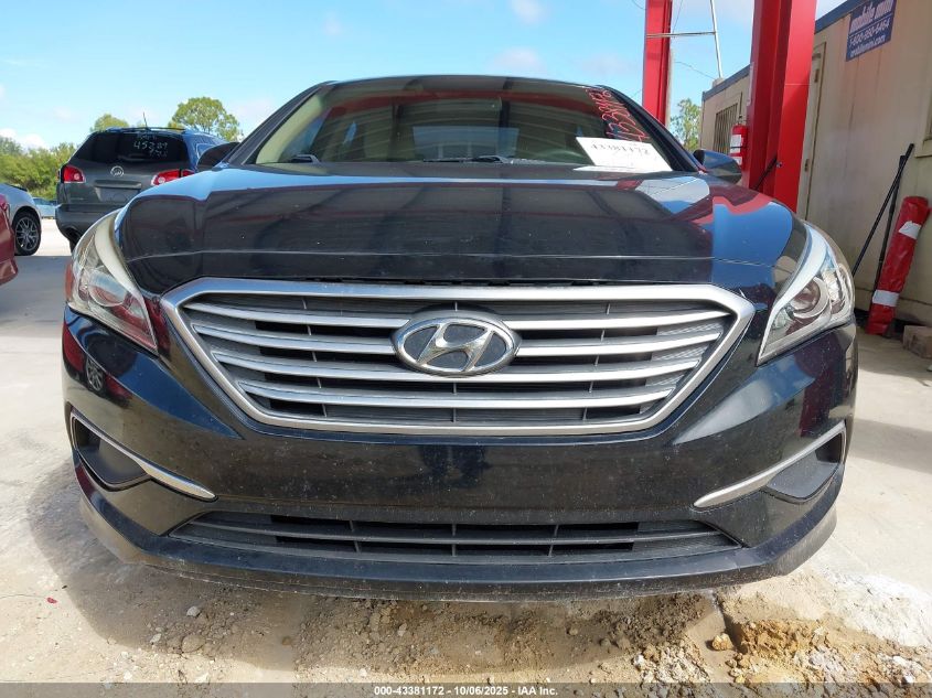 2017 Hyundai Sonata Se VIN: 5NPE24AF7HH493989 Lot: 43381172