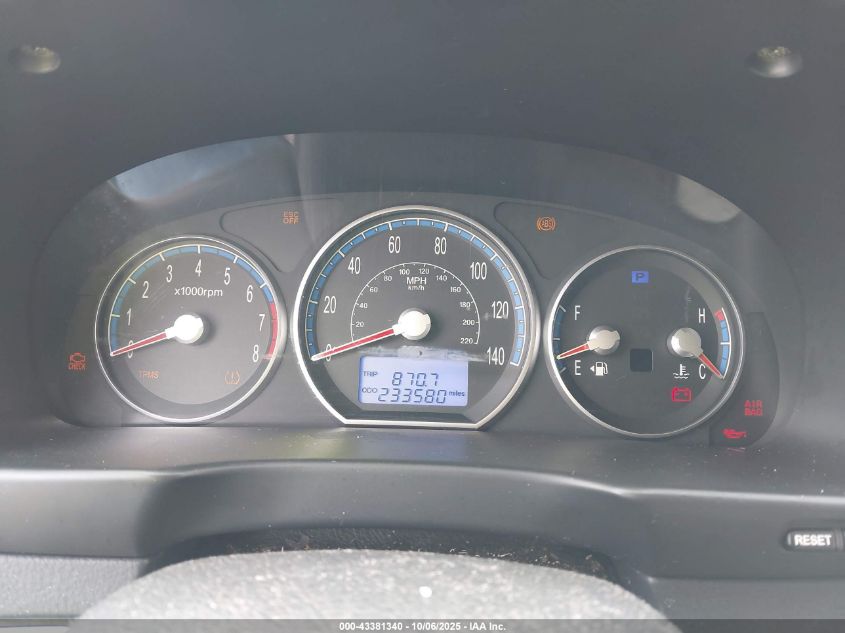 2009 Hyundai Santa Fe Gls VIN: 5NMSG13D69H242720 Lot: 43381340