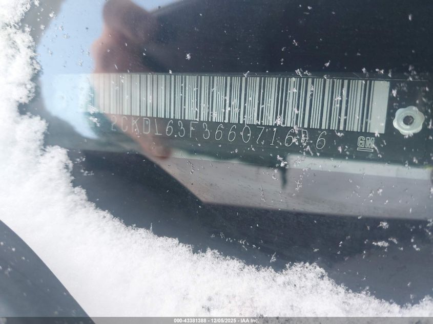 2006 Pontiac Torrent VIN: 2CKDL63F366071696 Lot: 43381388