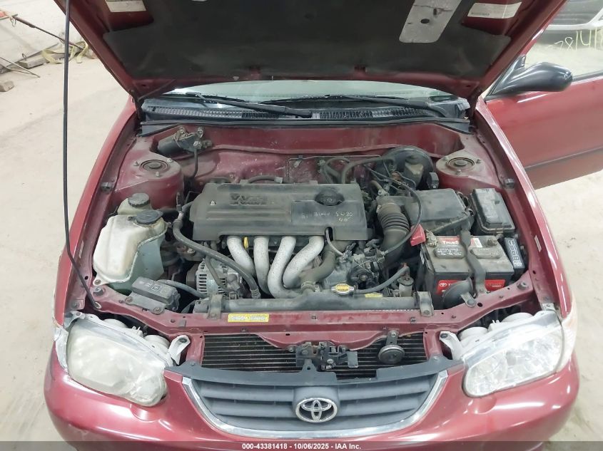 2002 Toyota Corolla Ce VIN: 2T1BR12E42C542367 Lot: 43381418