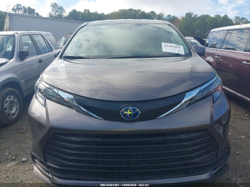 2024 Toyota Sienna Le VIN: 5TDKRKEC2RS188186 Lot: 43381451