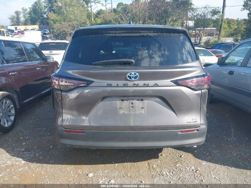 2024 Toyota Sienna Le VIN: 5TDKRKEC2RS188186 Lot: 43381451