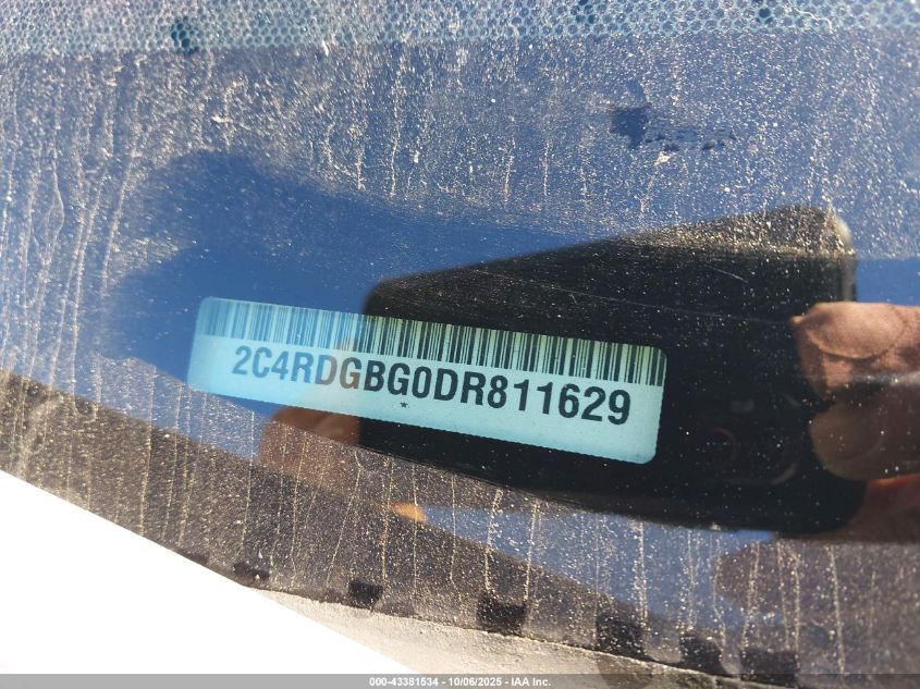 2013 Dodge Grand Caravan Se VIN: 2C4RDGBG0DR811629 Lot: 43381534