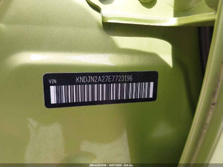 2014 Kia Soul VIN: KNDJN2A27E7723196 Lot: 43381538