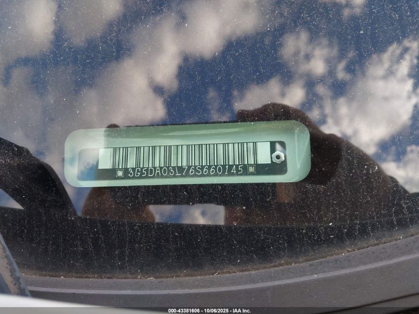 2006 Buick Rendezvous Cx VIN: 3G5DA03L76S660145 Lot: 43381606