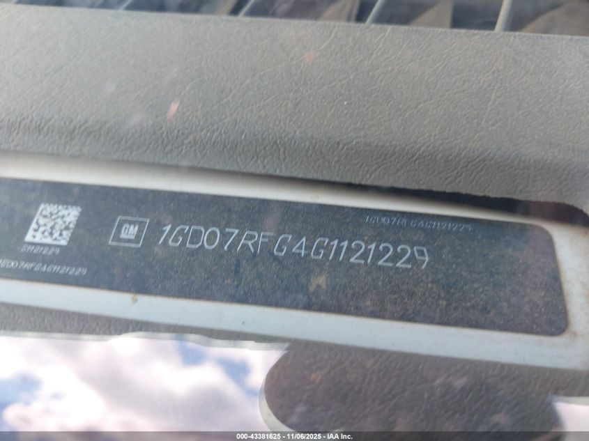 2016 GMC Savana Cutaway 3500 VIN: 1GD07RFG4G1121229 Lot: 43381625