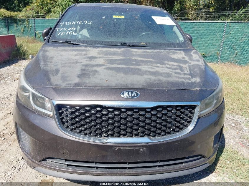 2015 Kia Sedona Lx VIN: KNDMB5C16F6073070 Lot: 43381692