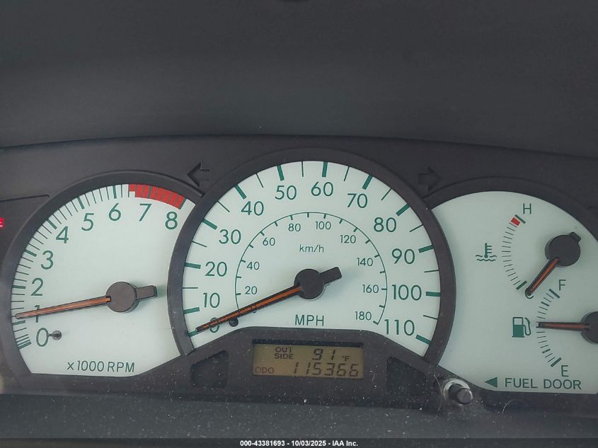 2003 Toyota Corolla Le VIN: JTDBR32E030024022 Lot: 43381693