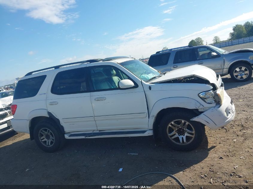 2003 Toyota Sequoia Limited V8 VIN: 5TDZT38A03S202707 Lot: 43381735