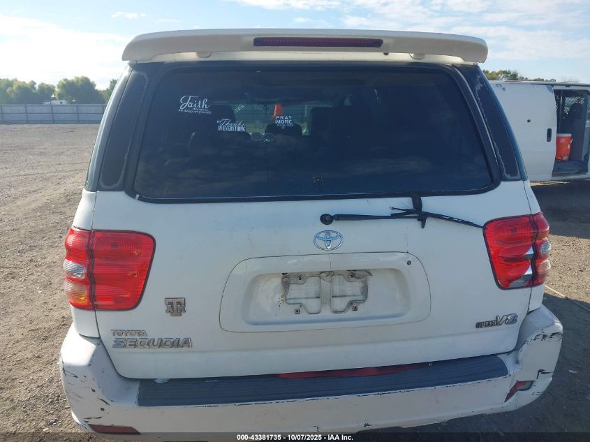 2003 Toyota Sequoia Limited V8 VIN: 5TDZT38A03S202707 Lot: 43381735