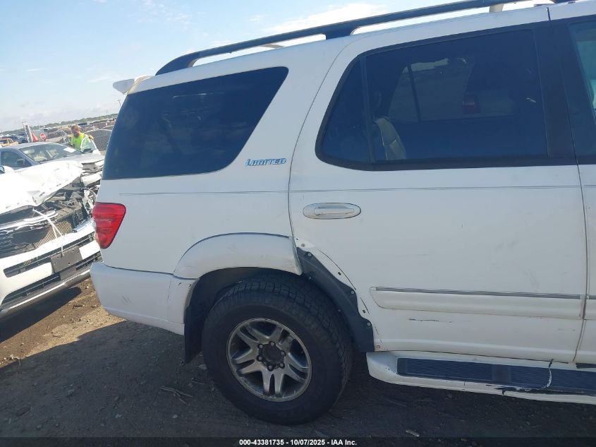 2003 Toyota Sequoia Limited V8 VIN: 5TDZT38A03S202707 Lot: 43381735